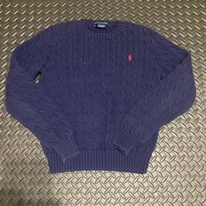 Ralph Lauren Navy Cable Knit Sweater